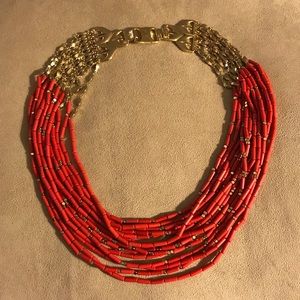 Stella & Dot Red Campari Necklace